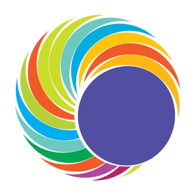 Soyut dairesel, radyal geometrik vektör ögesi, ikon, illüstrasyon. Motif, mandala tasarımı - stok vektör illüstrasyonu, klip- sanat grafikleri