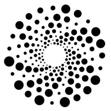 Soyut dairesel, radyal geometrik vektör ögesi, ikon, illüstrasyon. Motif, mandala tasarımı - stok vektör illüstrasyonu, klip- sanat grafikleri