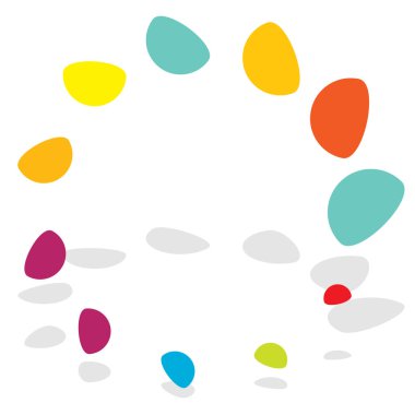 Soyut dairesel, radyal geometrik vektör ögesi, ikon, illüstrasyon. Motif, mandala tasarımı - stok vektör illüstrasyonu, klip- sanat grafikleri