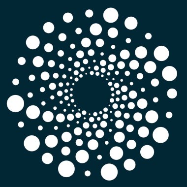 Soyut dairesel, radyal geometrik vektör ögesi, ikon, illüstrasyon. Motif, mandala tasarımı - stok vektör illüstrasyonu, klip- sanat grafikleri