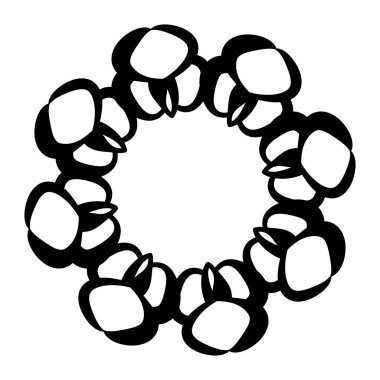 Mandala yayılıyor. Dairesel geometrik motif, simge, şekil - stok vektör çizimi, klip- sanat grafikleri