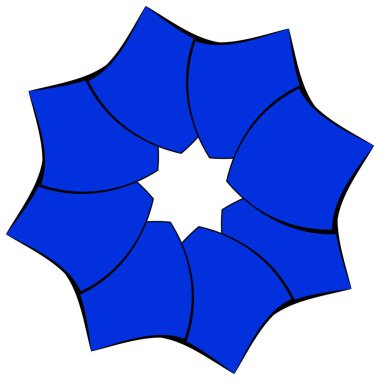 Mandala yayılıyor. Dairesel geometrik motif, simge, şekil - stok vektör çizimi, klip- sanat grafikleri