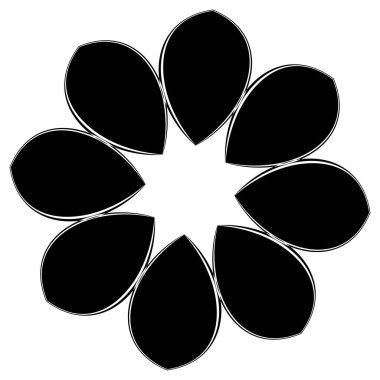 Mandala yayılıyor. Dairesel geometrik motif, simge, şekil - stok vektör çizimi, klip- sanat grafikleri