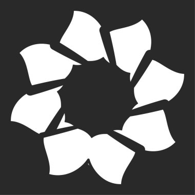 Mandala yayılıyor. Dairesel geometrik motif, simge, şekil - stok vektör çizimi, klip- sanat grafikleri