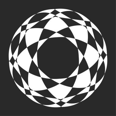 Mandala yayılıyor. Dairesel geometrik motif, simge, şekil - stok vektör çizimi, klip- sanat grafikleri