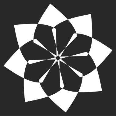 Mandala yayılıyor. Dairesel geometrik motif, simge, şekil - stok vektör çizimi, klip- sanat grafikleri