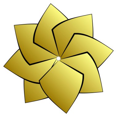 Mandala yayılıyor. Dairesel geometrik motif, simge, şekil - stok vektör çizimi, klip- sanat grafikleri