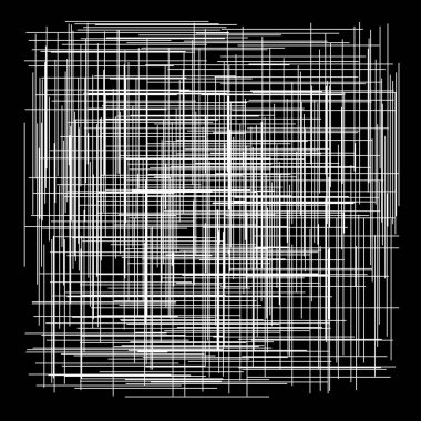 Şebeke, rastgele çizgiler. Parçacık, ızgara, çapraz desen, doku. Kesişen çizgiler