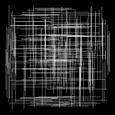 Şebeke, rastgele çizgiler. Parçacık, ızgara, çapraz desen, doku. Kesişen çizgiler