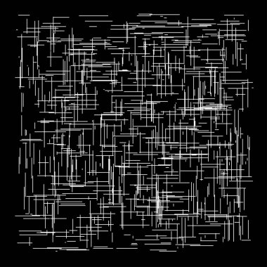 Şebeke, rastgele çizgiler. Parçacık, ızgara, çapraz desen, doku. Kesişen çizgiler