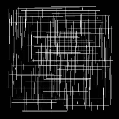 Şebeke, rastgele çizgiler. Parçacık, ızgara, çapraz desen, doku. Kesişen çizgiler