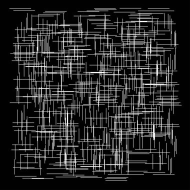 Şebeke, rastgele çizgiler. Parçacık, ızgara, çapraz desen, doku. Kesişen çizgiler