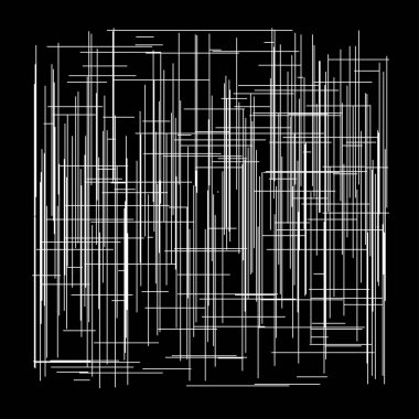 Şebeke, rastgele çizgiler. Parçacık, ızgara, çapraz desen, doku. Kesişen çizgiler