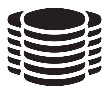 Sunucu HDD, SSD, ana bilgisayar simgesi. Rack, silindir, namlu sembolü - stok vektör illüstrasyonu, klip- art grafikleri