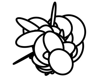 Kaotik soyut sanat, rastgele, dağınık şekilli sanatsal element - stok vektör illüstrasyonu, klip- sanat grafikleri