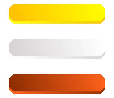 İşaret, pankart, plaket tasarım elementi. Dikdörtgen plaka, mesaj için boş, boş bir boşluk - stok vektör çizimi, klip- sanat grafikleri