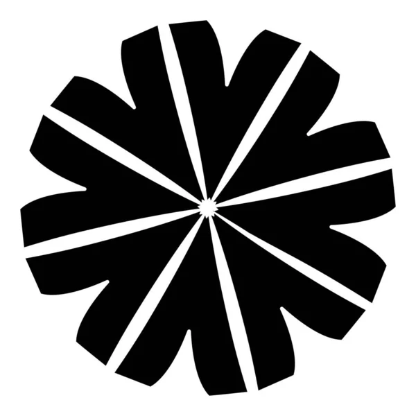Абстрактный Радиальный Геометрический Векторный Элемент Значок Иллюстрация Мотив Мандала Дизайн — стоковый вектор