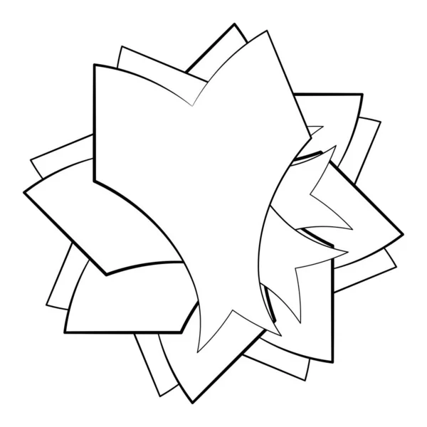 Abstrakt Cirkulär Radiell Geometrisk Vektor Element Ikon Illustration Motiv Mandala — Stock vektor