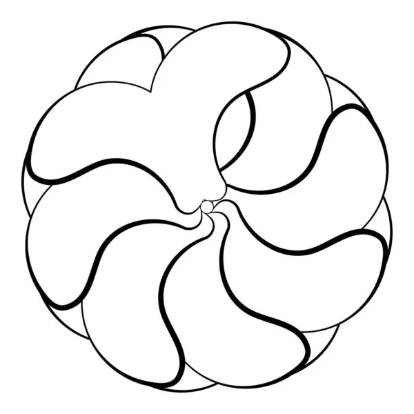 Absztrakt Körkörös Radiális Geometriai Vektorelem Ikon Illusztráció Motívum Mandala Design — Stock Vector
