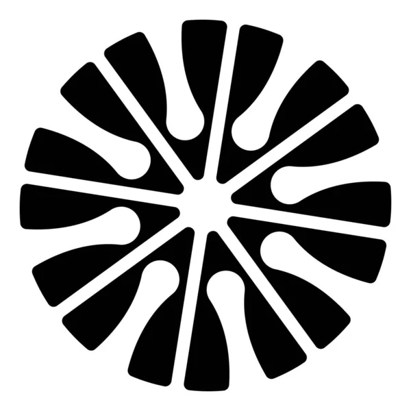 Élément Vectoriel Géométrique Radial Circulaire Abstrait Icône Illustration Motif Design — Image vectorielle