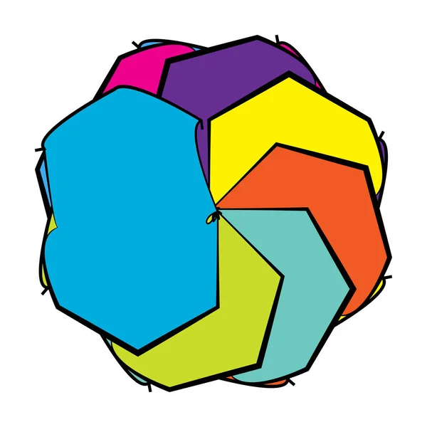 Abstrato Circular Elemento Vetorial Geométrico Radial Ícone Ilustração Motivo Design —  Vetores de Stock