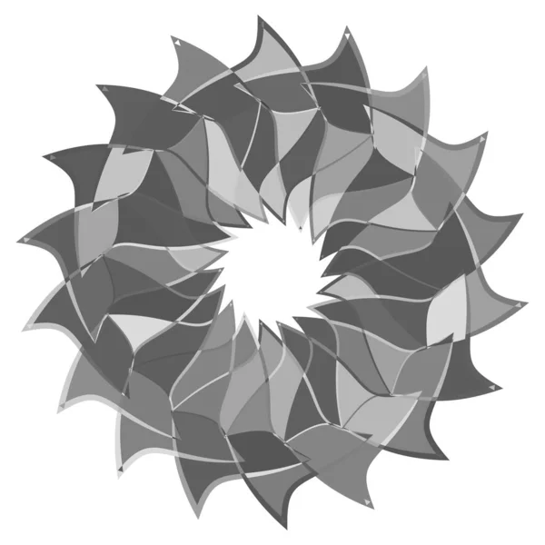 Elemento Vectorial Geométrico Radial Circular Abstracto Icono Ilustración Motivo Diseño — Vector de stock