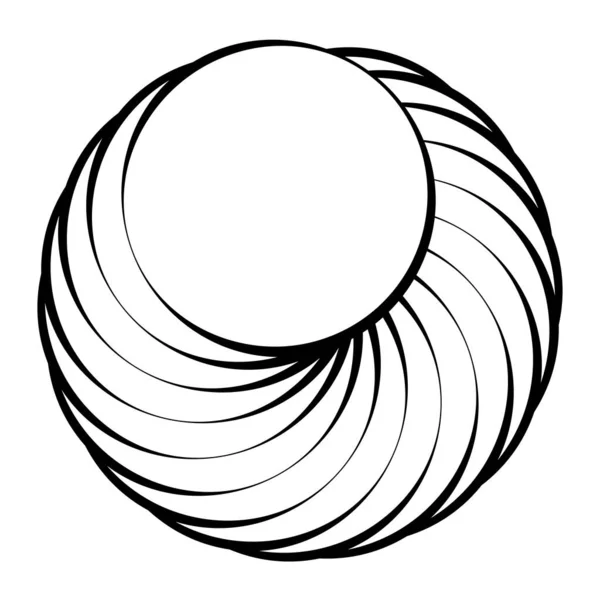 Élément Vectoriel Géométrique Radial Circulaire Abstrait Icône Illustration Motif Design — Image vectorielle