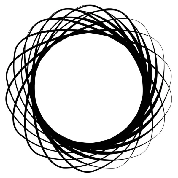 Abstrakcyjny Okrągły Promieniowy Element Geometryczny Wektora Ikona Ilustracja Motyw Projekt — Wektor stockowy