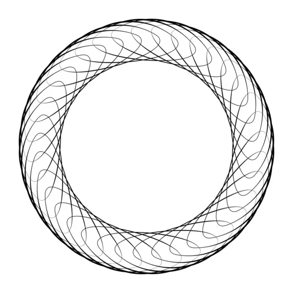 Abstrato Circular Elemento Vetorial Geométrico Radial Ícone Ilustração Motivo Design — Vetor de Stock