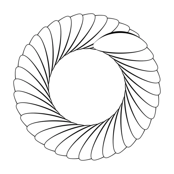 Soyut Dairesel Radyal Geometrik Vektör Ögesi Ikon Illüstrasyon Motif Mandala — Stok Vektör