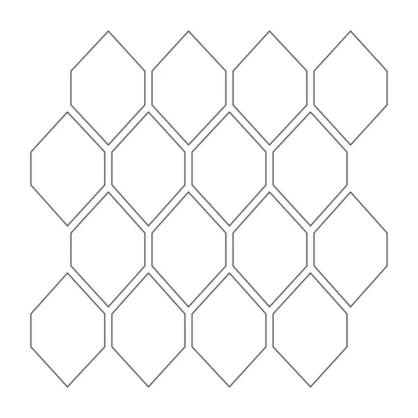 六边形 六边形 六边形几何图案 背景和纹理隔离 种马矢量图解 剪贴画 — 图库矢量图片