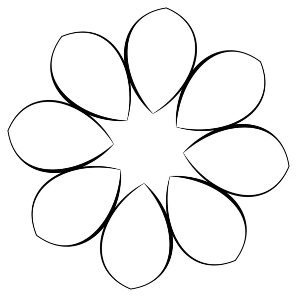 Strahlendes Mandala Kreisförmiges Geometrisches Motiv Symbol Form Aktienvektorillustration Clip Art — Stockvektor