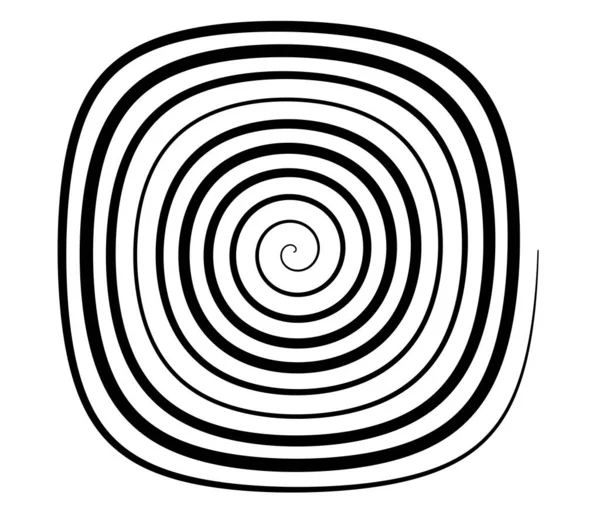 Espiral Remolino Giro Con Leve Distorsión Efecto Deforme Voluta Interior — Archivo Imágenes Vectoriales