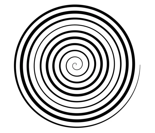 Spiral Swirl Twirl Slight Distort Deform Effect Inward Volute Helix — Stock Vector