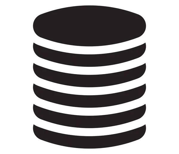 服务器Hdd Ssd 主机图标 Rack Cylinder Barrel Symbol Stock Vector Illustration — 图库矢量图片