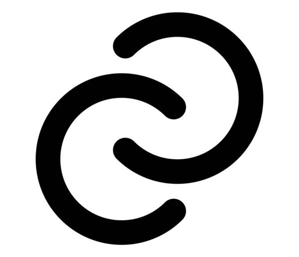 インターレース 相互接続 交差する円 リング抽象的な象徴的な形 アイコン — ストックベクタ