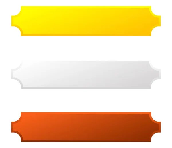 Skylt Banderoll Plack Design Form Element Rektangel Platta Tavla Med — Stock vektor