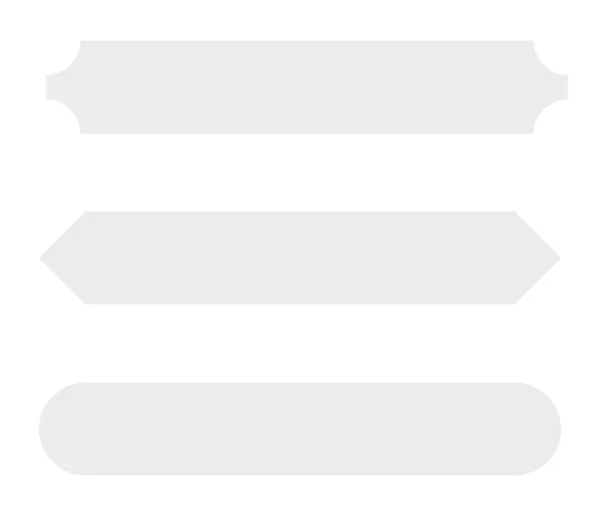 サイン バナー プラークデザイン形状要素 メッセージのための空白の空のスペースを持つ長方形のプレート ボード ストックベクトルイラスト クリップアートグラフィック — ストックベクタ