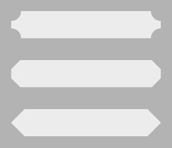 Знак Баннер Элемент Формы Таблички Прямоугольная Пластина Доска Пустым Местом — стоковый вектор