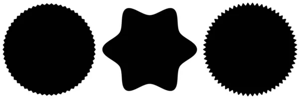 Starburst Sunburst Price Tag Label Icon Blank Пустое Пространство Кнопка — стоковый вектор