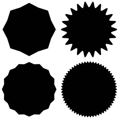 bir grup etiketin siyah ve beyaz vektör çizimi