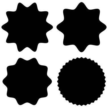 Yuvarlak şekillerin siyah ve beyaz vektör çizimi