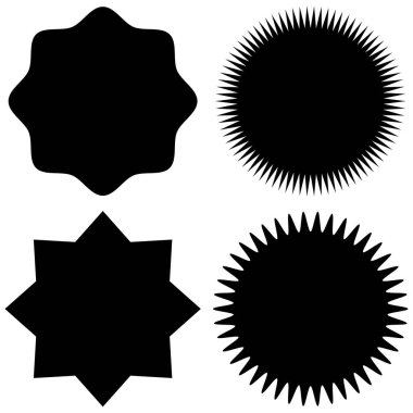 Bir yıldızın siyah ve beyaz vektör çizimi