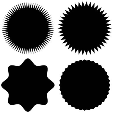 Bir yıldızın siyah ve beyaz vektör çizimi