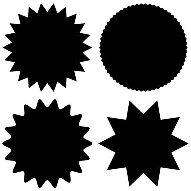 Bir yıldızın siyah ve beyaz vektör çizimi