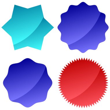 Mavi ve beyaz kurdelelerin vektör çizimi