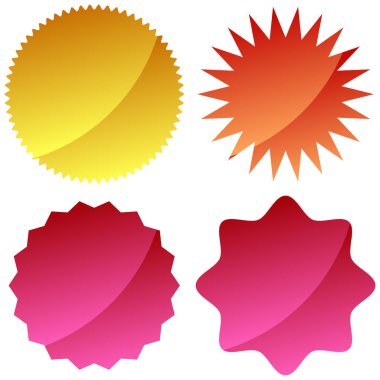 Etiketler, etiketler, vektör illüstrasyonu