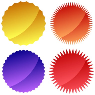 Vektör etiketleri, etiketler, kurdeleler, rozetler, etiketler, etiketler, çıkartmalar