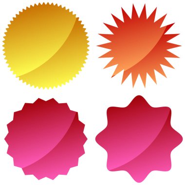 Etiketler, etiketler, vektör illüstrasyonu