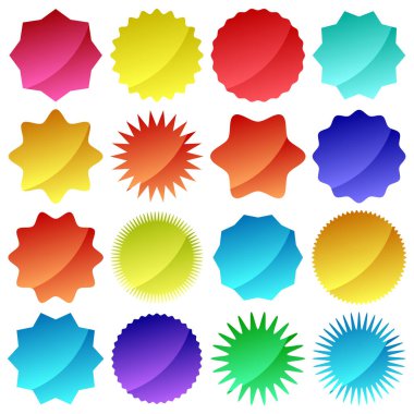 Etiketler, etiketler, vektör illüstrasyonu